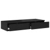 Tiroirs de lit Chêne noir 75 x 36,5 x 16,5 cm Bois d'ingénierie 583443583443
