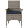 Chaises de jardin avec coussins lot de 2 gris résine tressée 583444583444