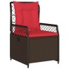 Chaises de jardin inclinables lot de 2 marron résine tressée 583445583445