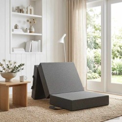 Canapé-lit pliable 75 x 63 x 45 cm Gris clair 583451583451