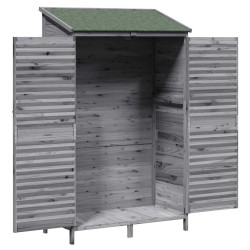 Abri de jardin Gris 106 x 56 x 176,5 cm Bois de Sapin Massif 583452583452