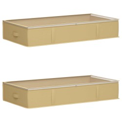 Boîte de rangement avec fenêtre transparente 2 pcs Crème 583453583453