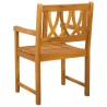 Chaises de jardin 8 pcs Naturel Bois d'Acacia Massif 583454583454