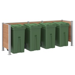 Clôture de poubelle Marron 315 x 85 x 115 cm Aluminium et WPC 583465583465