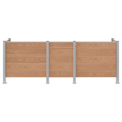 Clôture de poubelle Marron 315 x 85 x 115 cm Aluminium et WPC 583465583465