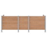 Clôture de poubelle Marron 315 x 85 x 115 cm Aluminium et WPC 583465583465