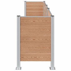 Clôture de poubelle Marron 315 x 85 x 115 cm Aluminium et WPC 583465583465