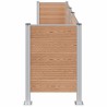 Clôture de poubelle Marron 315 x 85 x 115 cm Aluminium et WPC 583465583465