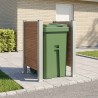 Clôture de poubelle Marron 85 x 85 x 115 cm Aluminium et WPC 583466583466