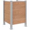 Clôture de poubelle Marron 85 x 85 x 115 cm Aluminium et WPC 583466583466