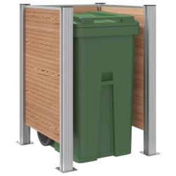 Clôture de poubelle Marron 85 x 85 x 115 cm Aluminium et WPC 583466583466