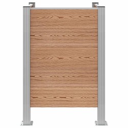 Clôture de poubelle Marron 85 x 85 x 115 cm Aluminium et WPC 583466583466