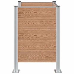 Clôture de poubelle Marron 85 x 85 x 115 cm Aluminium et WPC 583466583466