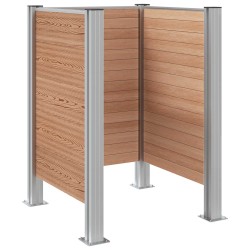 Clôture de poubelle Marron 85 x 85 x 115 cm Aluminium et WPC 583466583466