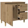Armoire lavabo chêne artisanal 65x33x60 cm bois d'ingénierie 583468583468