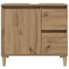 Armoire lavabo chêne artisanal 65x33x60 cm bois d'ingénierie 583468583468