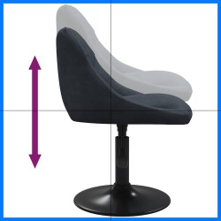 Tabouret de bar Gris foncé Velours 583470583470