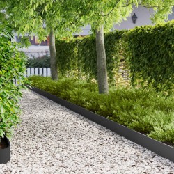 Bordure de Pelouse 20 pcs 103 x 15 cm Acier Noir 583473583473