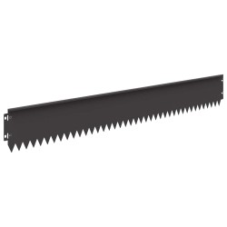 Bordure de Pelouse 20 pcs 103 x 15 cm Acier Noir 583473583473