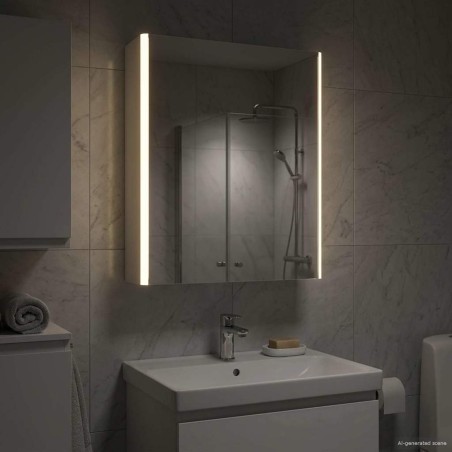 Armoire Miroir de Salle de Bain Blanc 53,5 x 15,5 x 70 cm 583477583477