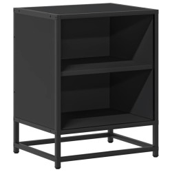 Tables de chevet 2 pcs noir 40x31x50 cm bois d'ingénierie métal 583478583478