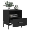 Tables de chevet 2 pcs noir 40x35x47,5 cm bois d’ingénierie 583479583479