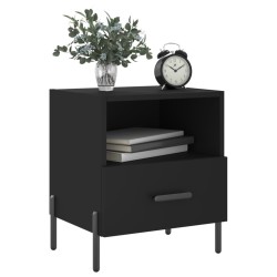 Tables de chevet 2 pcs noir 40x35x47,5 cm bois d’ingénierie 583479583479