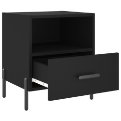 Tables de chevet 2 pcs noir 40x35x47,5 cm bois d’ingénierie 583479583479