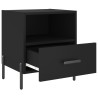 Tables de chevet 2 pcs noir 40x35x47,5 cm bois d’ingénierie 583479583479