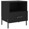 Tables de chevet 2 pcs noir 40x35x47,5 cm bois d’ingénierie 583479583479