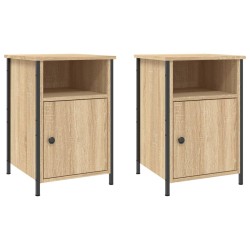 Tables de chevet 2pcs chêne sonoma 40x42x60cm bois d'ingénierie 583481583481