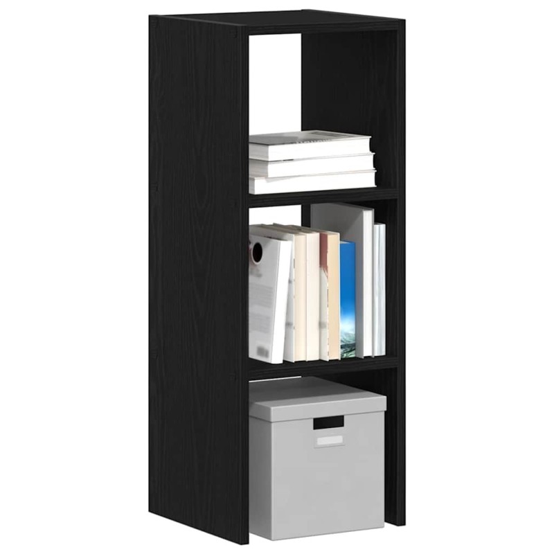 Bibliothèque empilable chêne noir 30x30x80 cm bois d'ingénierie 583487583487
