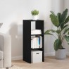 Bibliothèque empilable chêne noir 30x30x80 cm bois d'ingénierie 583487583487