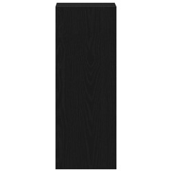 Bibliothèque empilable chêne noir 30x30x80 cm bois d'ingénierie 583487583487