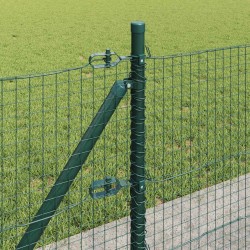 Clôture en fil soudé avec base en béton 10 x 0,5 m Vert Maille 583494583494