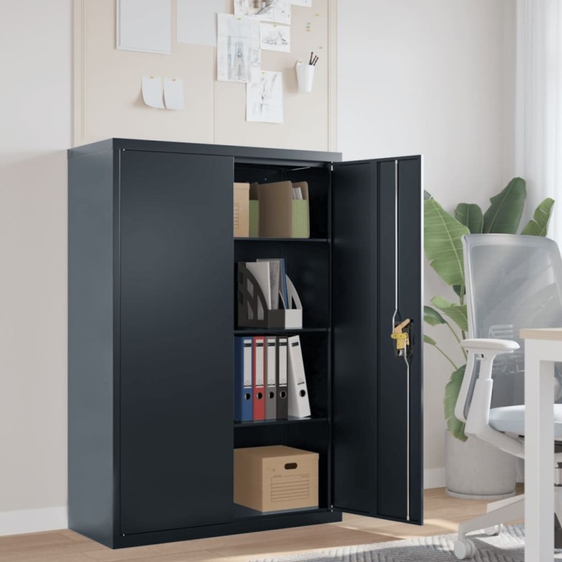 Classeur anthracite 90x40x140 cm acier 583505583505