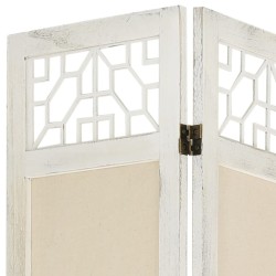 Cloison de séparation 6 panneaux Crème 210x165 cm Tissu 583511583511