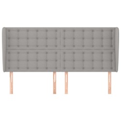 Tête de lit avec oreilles Gris clair 203x23x118/128 cm Tissu 583519583519