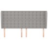 Tête de lit avec oreilles Gris clair 203x23x118/128 cm Tissu 583519583519