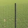 Clôture en fil soudé avec poteaux 10 x 1 m Acier galvanisé Gris 583533583533