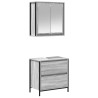 Ensemble de meubles de salle de bain 2 pcs en bois d'ingénierie gris Sonoma 583536583536