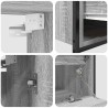 Ensemble de meubles de salle de bain 2 pcs en bois d'ingénierie gris Sonoma 583536583536