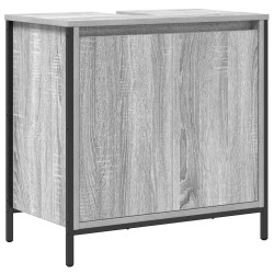 Ensemble de meubles de salle de bain 2 pcs en bois d'ingénierie gris Sonoma 583537583537