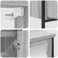 Ensemble de meubles de salle de bain 2 pcs en bois d'ingénierie gris Sonoma 583537583537