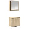 Ensemble de meubles de salle de bain 2 pcs en bois d'ingénierie chêne Sonoma 583582583582
