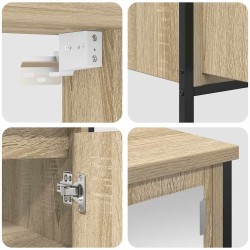 Ensemble de meubles de salle de bain 2 pcs en bois d'ingénierie chêne Sonoma 583582583582