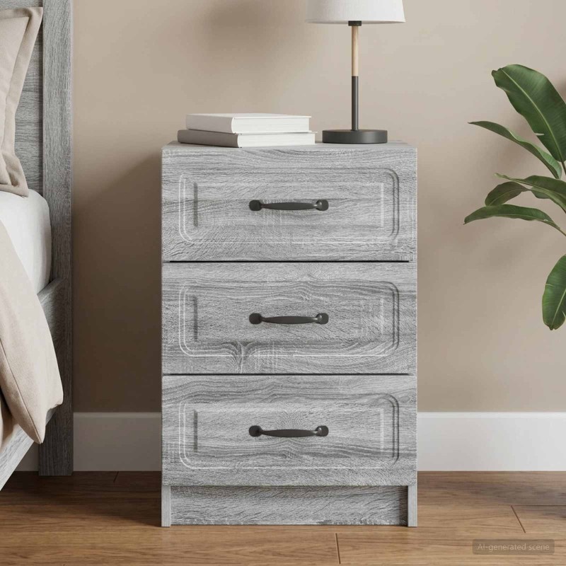 Cabinet de chevet avec tiroir Sonoma gris 43 x 41 x 63,5 cm 583617583617