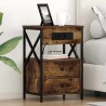 Cabinet de chevet avec tiroir 2 pcs Chêne fumé 40 x 31 x 60 cm 583618583618