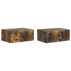 Cabinet de chevet 2 pcs Chêne fumé 49 x 34,5 x 20 cm 583619583619