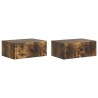 Cabinet de chevet 2 pcs Chêne fumé 49 x 34,5 x 20 cm 583619583619
